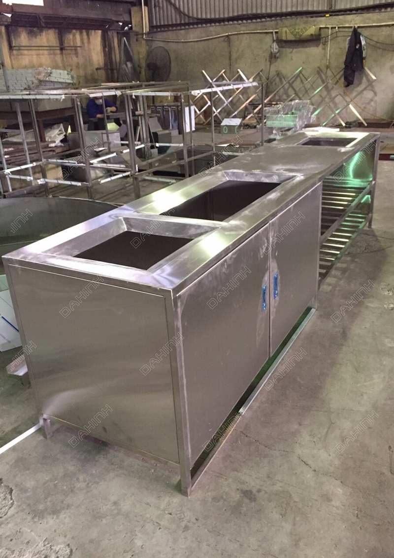 Gia công tủ hâm nóng đồ ăn theo yêu cầu cho bếp ăn công nghiệp